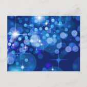 Abstrakte Bokeh Stars Hintergrund ROYAL BLAUE CIRC Postkarte (Vorderseite)