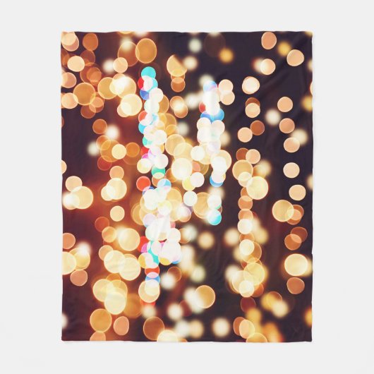 Abstrakte Bokeh Textur Fleecedecke (Vorderseite)