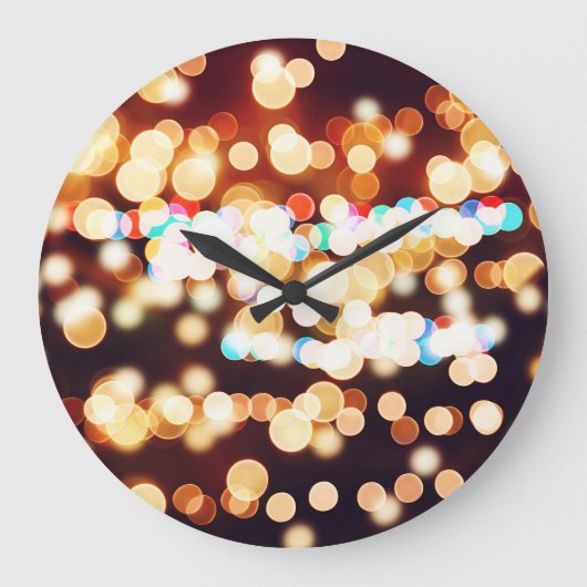 Abstrakte Bokeh Textur Große Wanduhr (Vorderseite)
