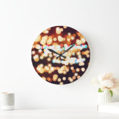Abstrakte Bokeh Textur Große Wanduhr (Zuhause)