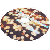 Abstrakte Bokeh Textur Polyester Weihnachtsbaumdecke (Schrägansicht)