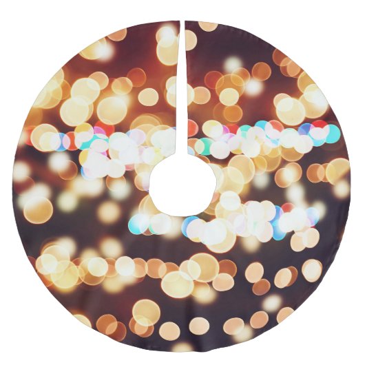Abstrakte Bokeh Textur Polyester Weihnachtsbaumdecke (Vorderseite)
