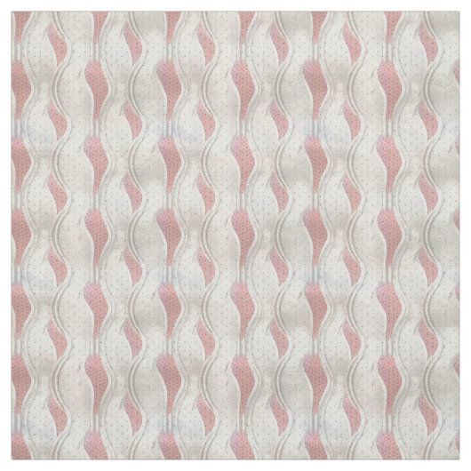 Abstrakte Bold 3D Metallic Red & Cream Texture Rep Stoff (Muster)