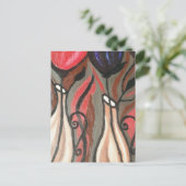 ABSTRAKTE BOLD-TULIPS POSTKARTE (Stehend Vorderseite)