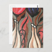 ABSTRAKTE BOLD-TULIPS POSTKARTE (Vorne/Hinten)