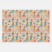 Abstrakte Bollywood-Tänzer Geschenkpapier Set (Vorderseite)