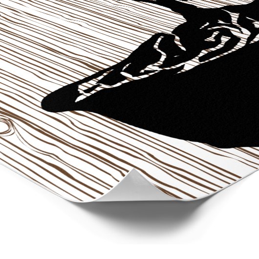 Abstrakte Bonsai Silhouette Originale Kunst, Dicht Poster (Ecke)