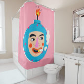 Abstrakte Boom-Gesicht Duschvorhang (Beispiel)