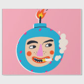 Abstrakte Boom-Gesicht Geschenkpapier (Flach)