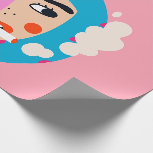 Abstrakte Boom-Gesicht Geschenkpapier (Ecke)