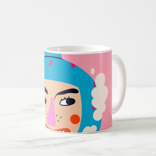 Abstrakte Boom-Gesicht Kaffeetasse (VorderseiteRechts)
