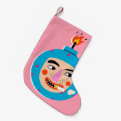 Abstrakte Boom-Gesicht Kleiner Weihnachtsstrumpf (Vorderansicht (hängend))