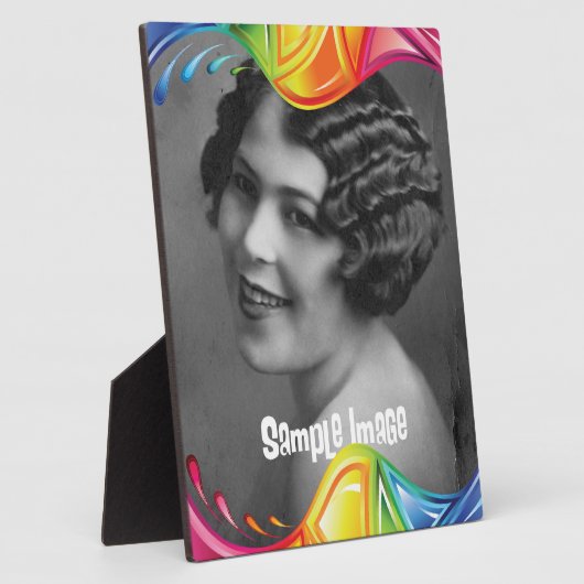 Abstrakte Border Art Plaque Fotoplatte (Seite)