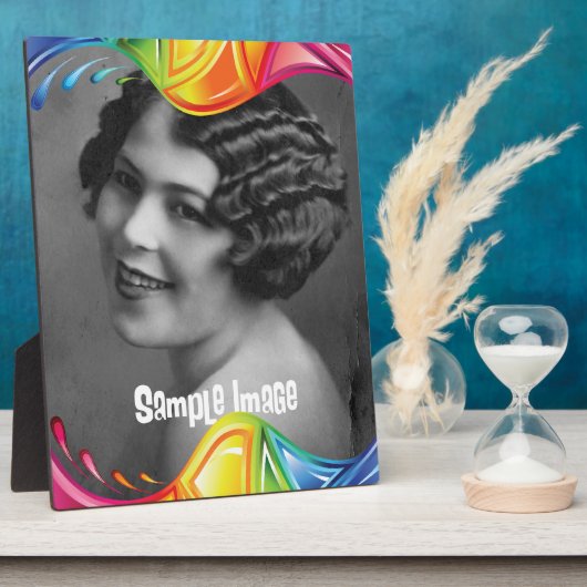 Abstrakte Border Art Plaque Fotoplatte (Seite)