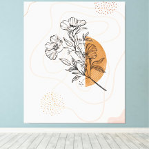 Abstrakte Botanik – Minimalistische Florale Linien