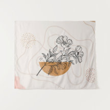 Abstrakte Botanik – Minimalistische Florale Linien