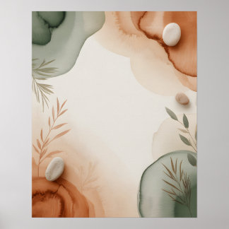 Abstrakte Botanik Poster