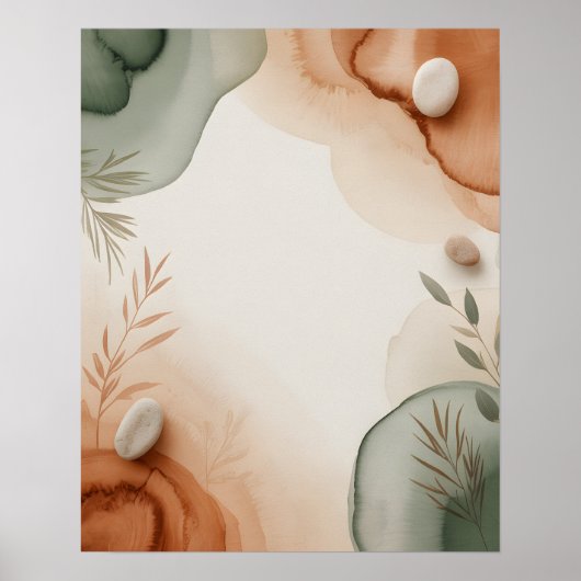 Abstrakte Botanik Poster (Vorne)