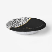 Abstrakte botanische Blätter Grenze Pappteller (Gewinkelt)