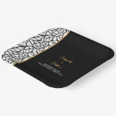 Abstrakte botanische Blätter Grenze Pappteller (Gewinkelt)