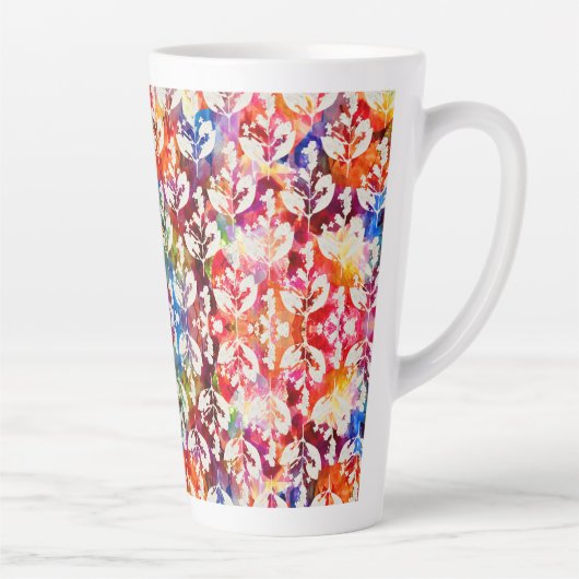 Abstrakte botanische Blätter Milchtasse (Rechts)