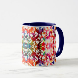 Abstrakte botanische Blätter Tasse