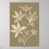 Abstrakte botanische Blume Poster (Vorne)