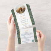 Abstrakte botanische Foliage - Einladung (Abreißen)