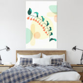 Abstrakte botanische Form Leinwanddruck (Insitu (Schlafzimmer))