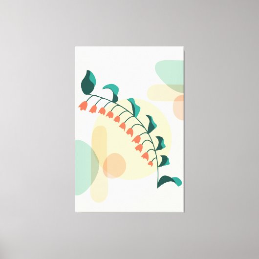 Abstrakte botanische Form Leinwanddruck (Vorderseite)