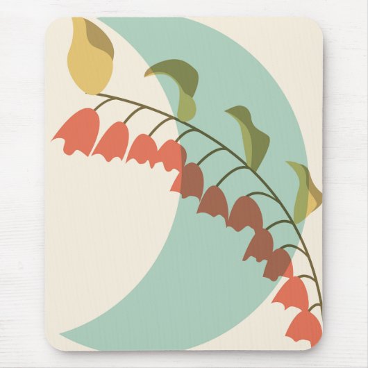 Abstrakte botanische Form Mousepad (Vorne)