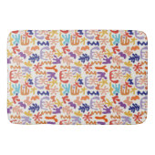 Abstrakte botanische Formen, farbenfroh Badematte (Vorderseite)