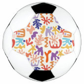 Abstrakte botanische Formen, farbenfroh Fußball (Vorderseite)