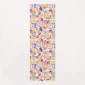 Abstrakte botanische Formen, farbenfroh Yogamatte (Vorderseite)