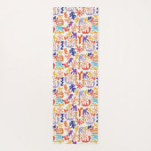 Abstrakte botanische Formen, farbenfroh Yogamatte (Rückseite)