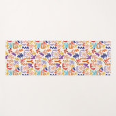 Abstrakte botanische Formen, farbenfroh Yogamatte (Vorderseite (Horizontal))