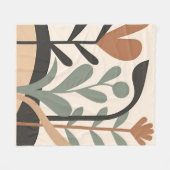 Abstrakte botanische Formen Fleecedecke (Vorderseite (Horizontal))