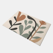 Abstrakte botanische Formen Fußmatte (Schrägansicht)