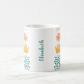 Abstrakte botanische Formen Kaffee Tasse (Mittel)