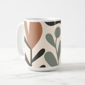 Abstrakte botanische Formen Kaffeetasse (Vorderseite Links)