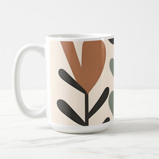 Abstrakte botanische Formen Kaffeetasse (Links)
