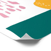 Abstrakte botanische Formen Poster (Ecke)