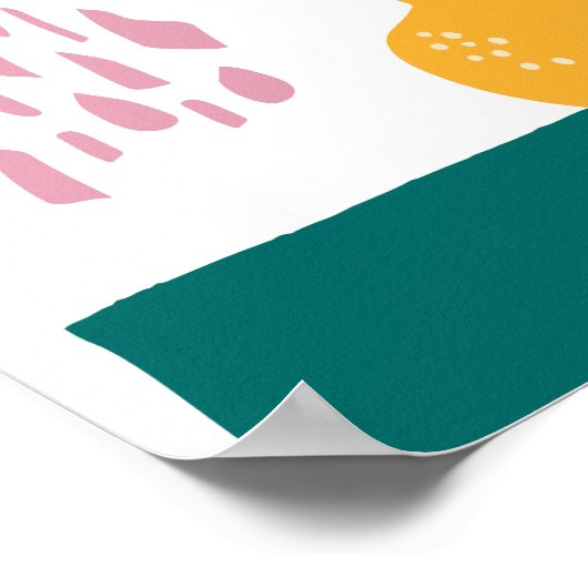 Abstrakte botanische Formen Poster (Ecke)