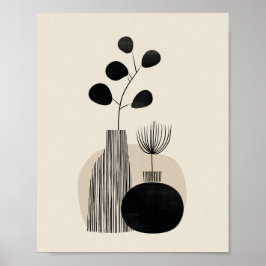 Abstrakte botanische Illustration Poster