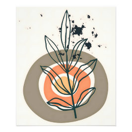 Abstrakte botanische Minimalis Fotodruck