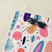 Abstrakte Botanische Muster Pastellfarben BOHO Chi Strandtuch (Beispiel)