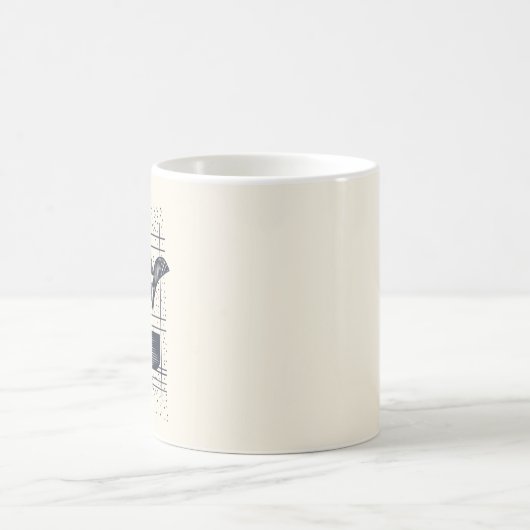 Abstrakte botanische Pflanze Kaffeetasse (Mittel)