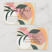 Abstrakte botanische Pflanze Vielen Dank Note Card Mitteilungskarte (Vorne/Hinten)