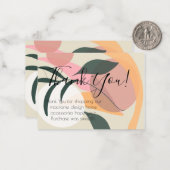 Abstrakte botanische Pflanze Vielen Dank Note Card Mitteilungskarte (Vorderseite/Rückseite Beispiel)