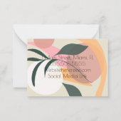 Abstrakte botanische Pflanze Vielen Dank Note Card Mitteilungskarte (Rückseite)